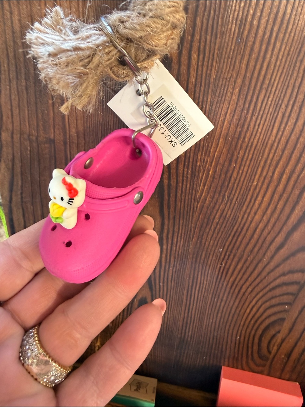 Hello Kitty Pink Shoe Keychain Card Holder